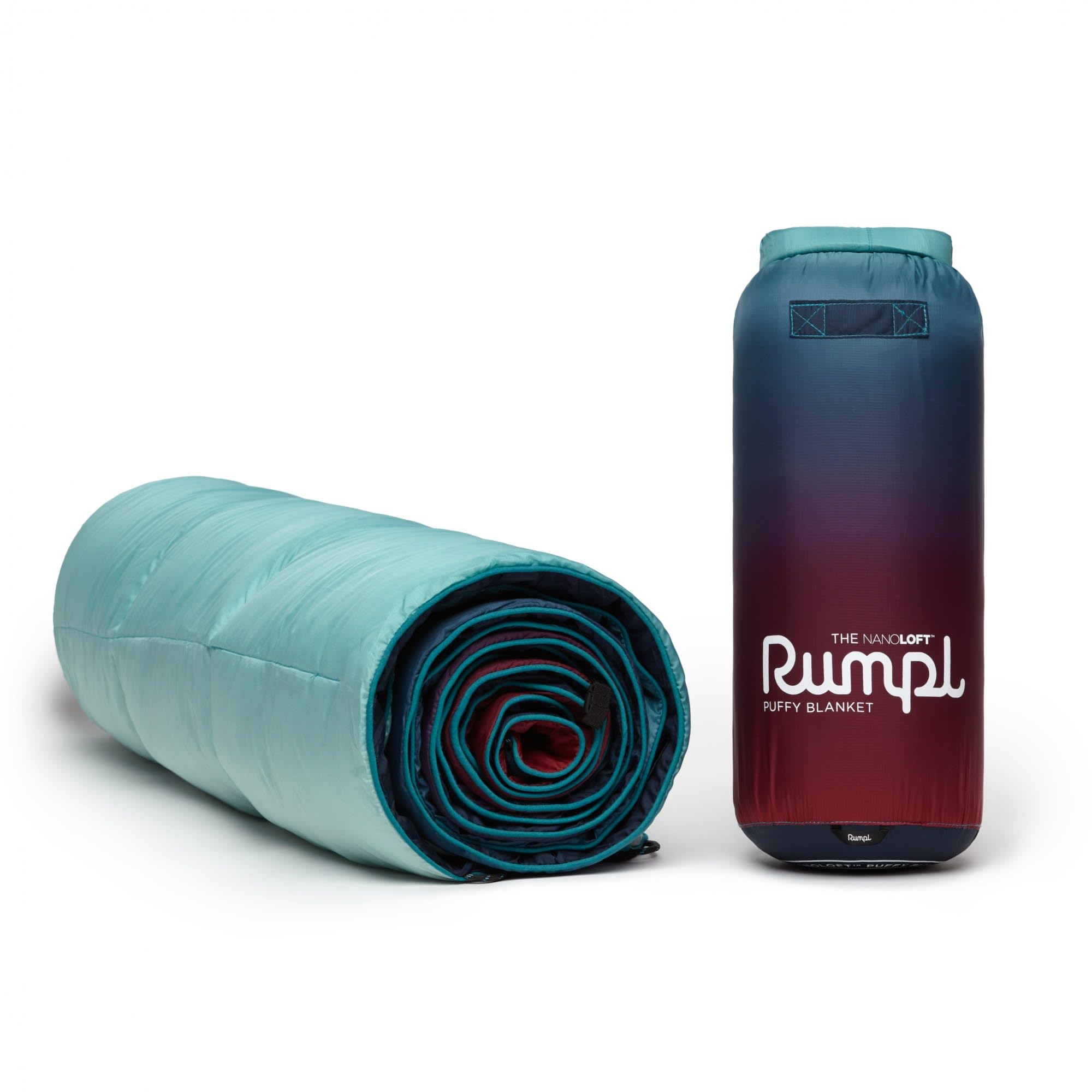 Rumpl Nanoloft Puffy Blanket cape clip hands free wrap