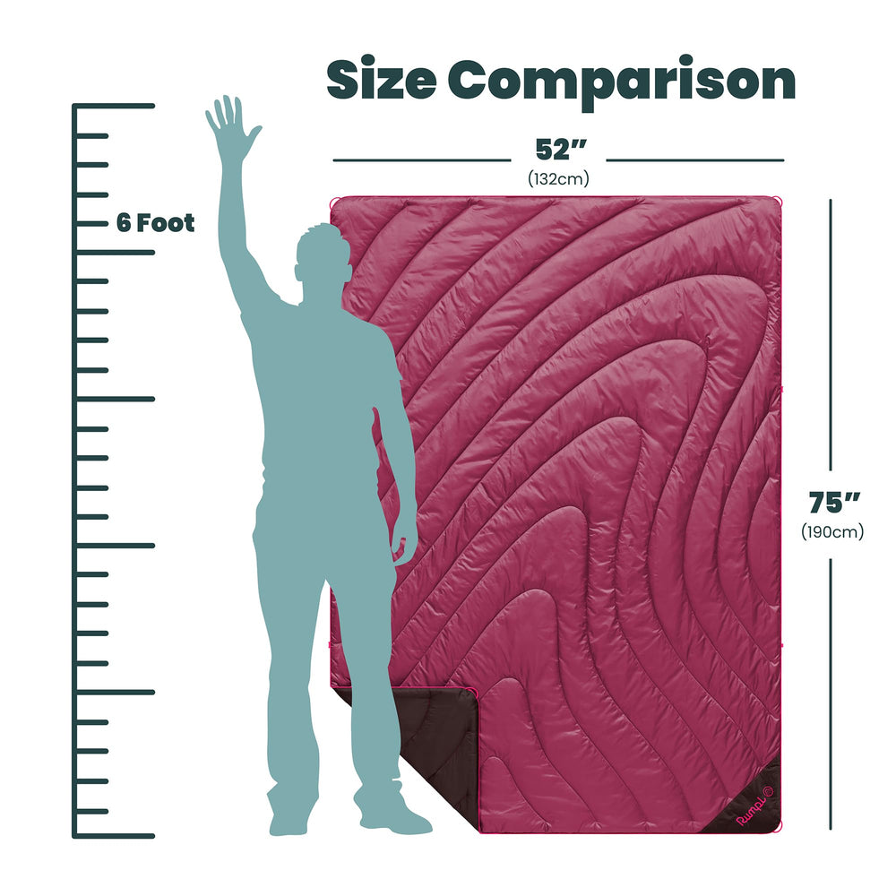 Rumpl Original Puffy Blanket Renewaloft insulation delivers lightweight warmth during chilly evenings.