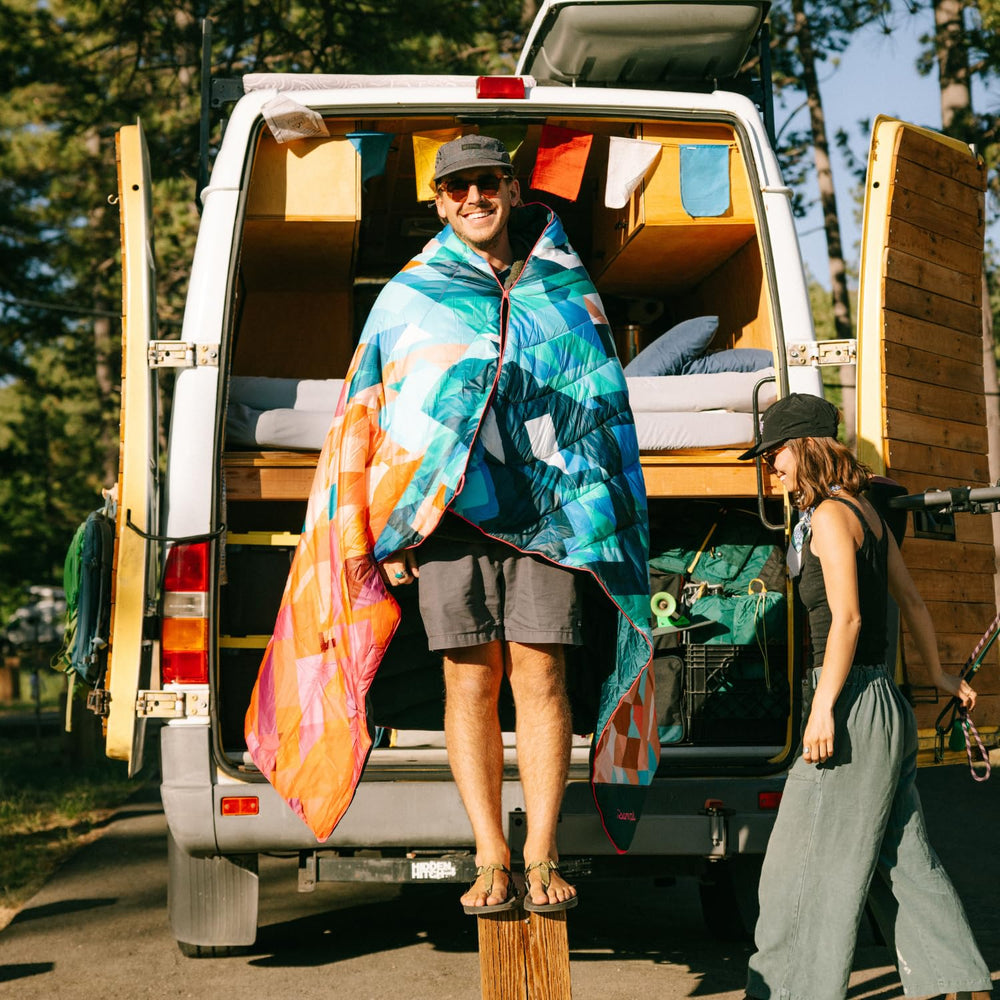 Rumpl Original Puffy Yosemite blanket eco-gear for outdoor adventures.