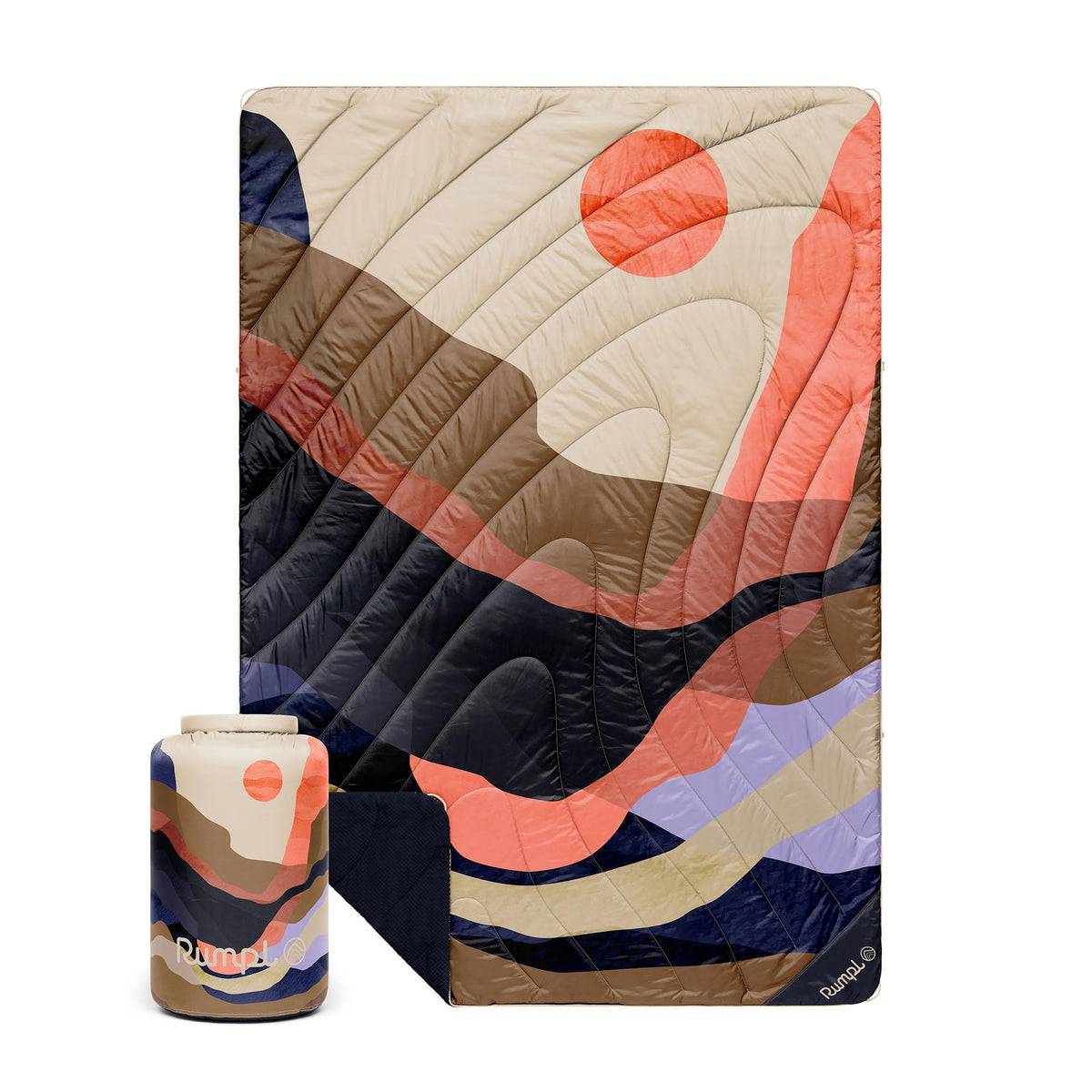 Rumpl Valley Dawn blanket laid flat showing plush fleece warmth for cozy lounging