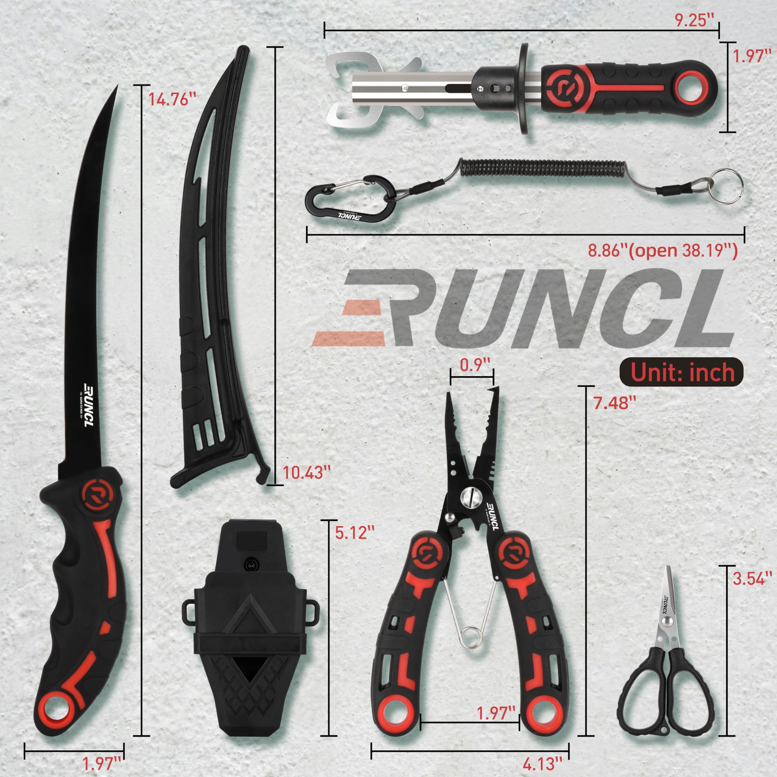 RUNCL protective sheath and accessories for fishing tools