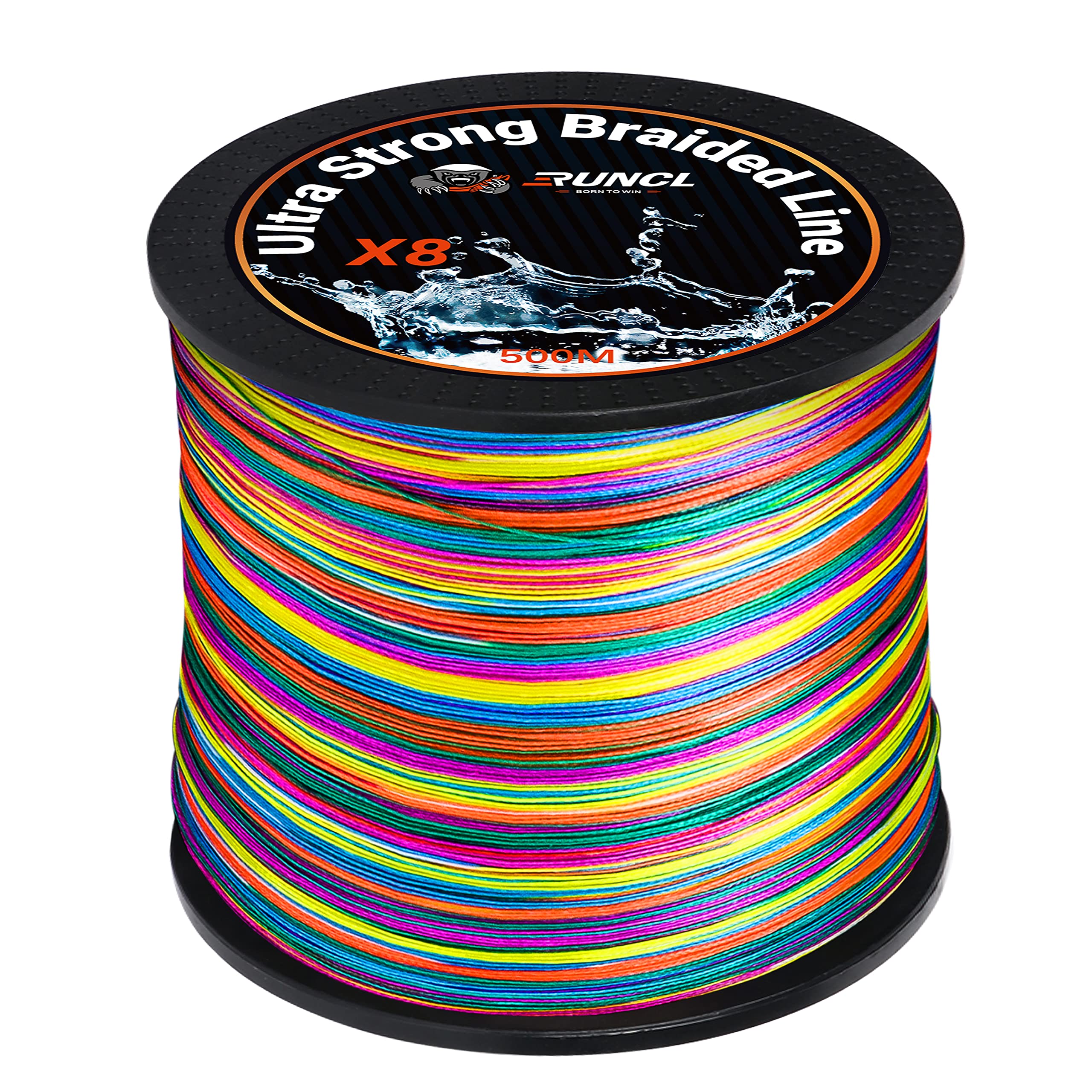RUNCL braided line 8-strand construction for stronger, more reliable casting