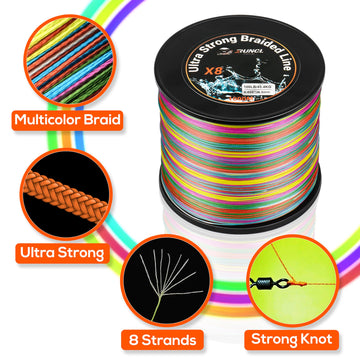 RUNCL colorfast braid maintains bright visibility for tracking line position in all weather.