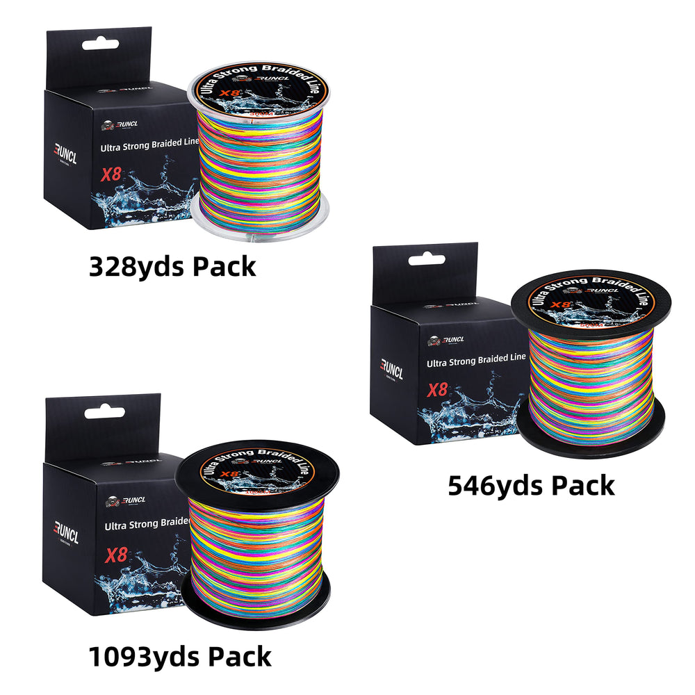 RUNCL braided line versatile for saltwater and freshwater fishing across environments.