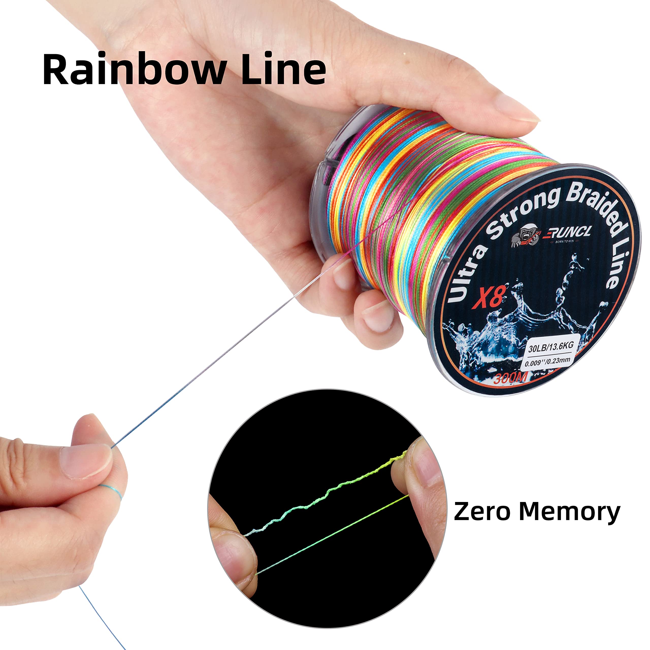 RUNCL braided line smooth casting distance on target with reliable performance