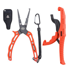 RUNCL fishing tool kit: stainless steel pliers with Teflon coating for saltwater and freshwater