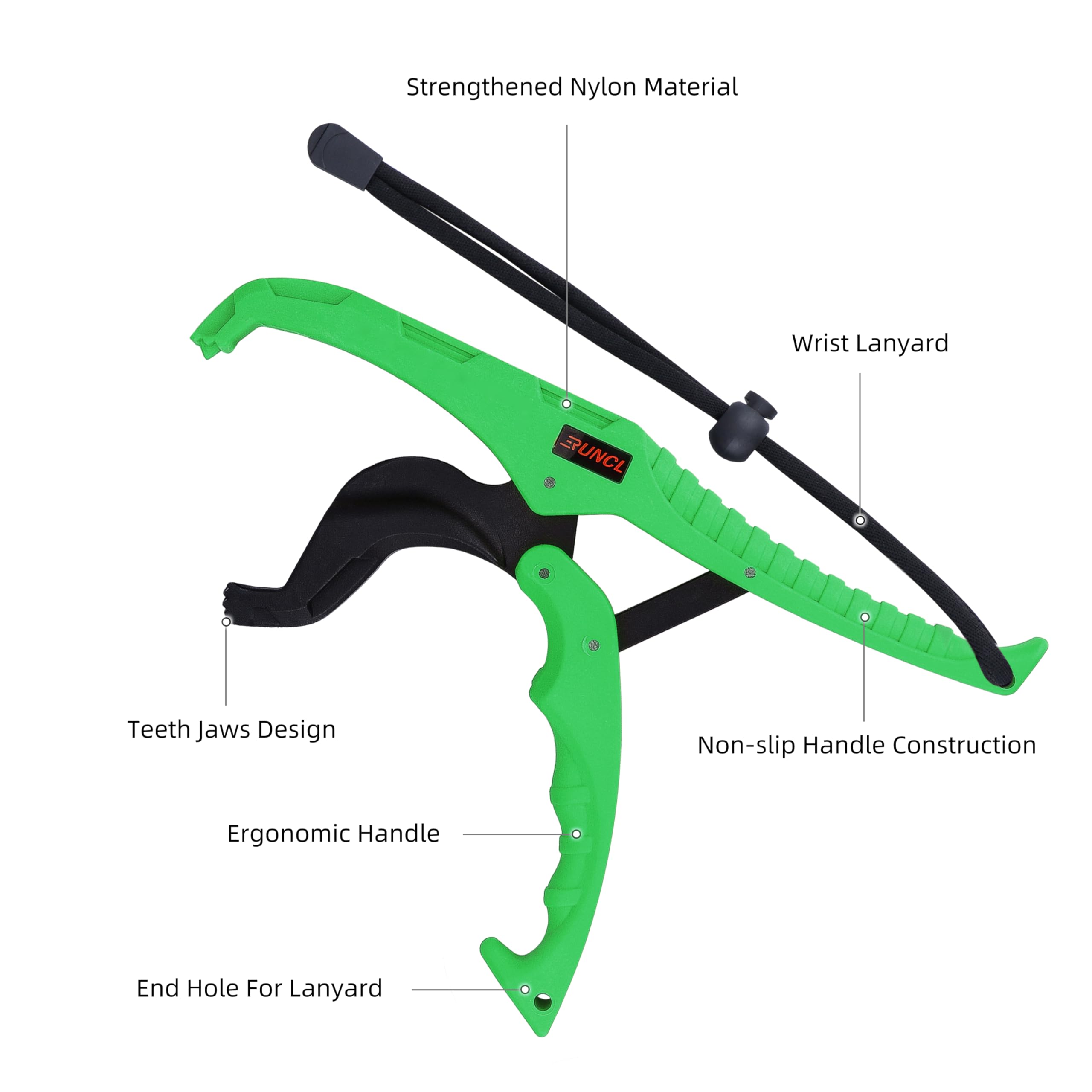 Nylon sheath, coiled lanyard, aluminum carabiner and belt loop included for secure storage