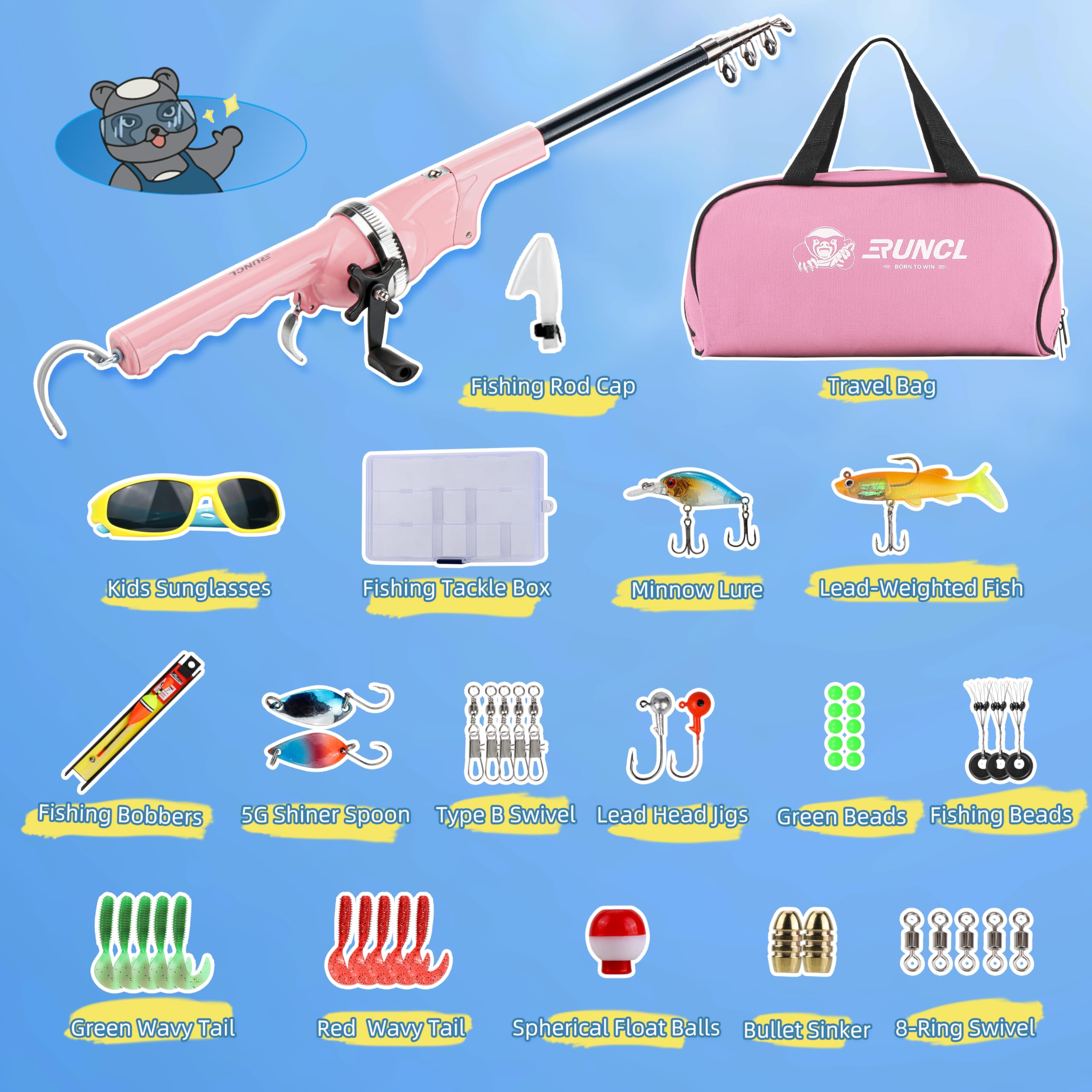 RUNCL gift-ready packaging highlights a thoughtful start to a young angling hobby.