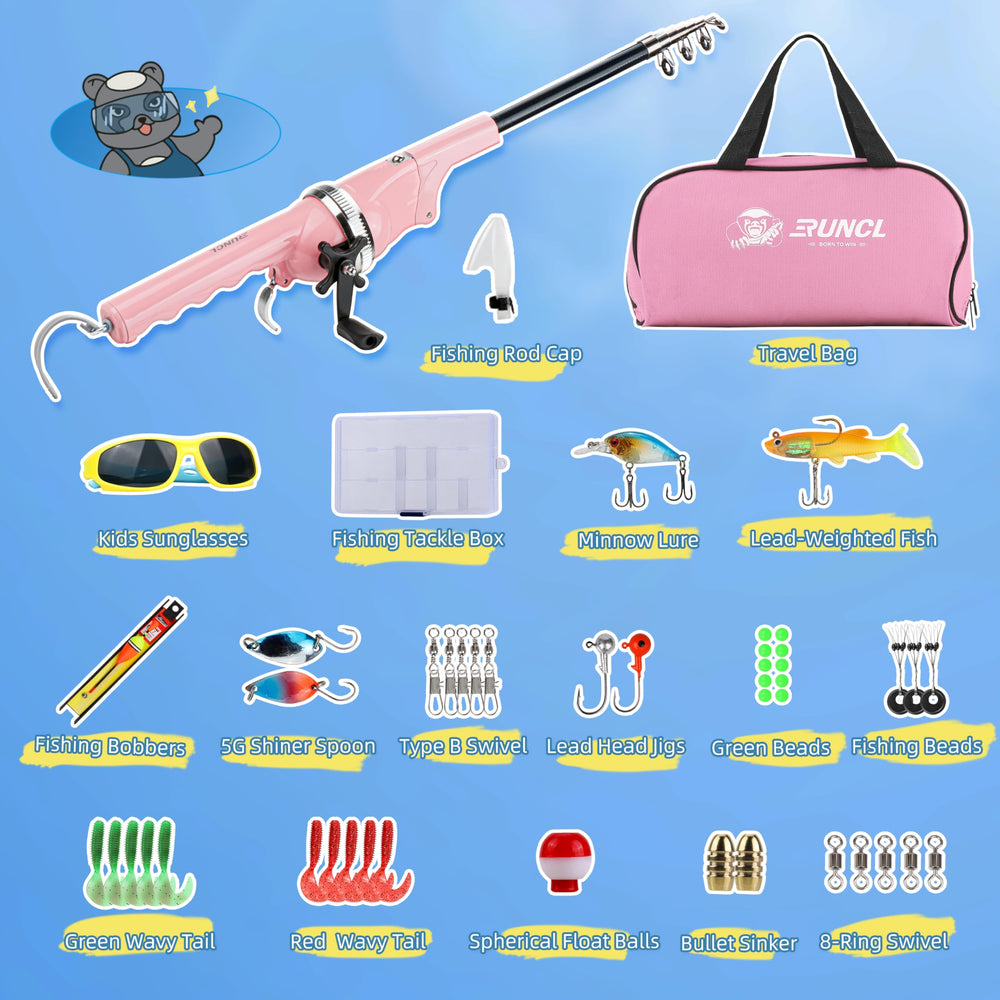 RUNCL gift-ready packaging highlights a thoughtful start to a young angling hobby.