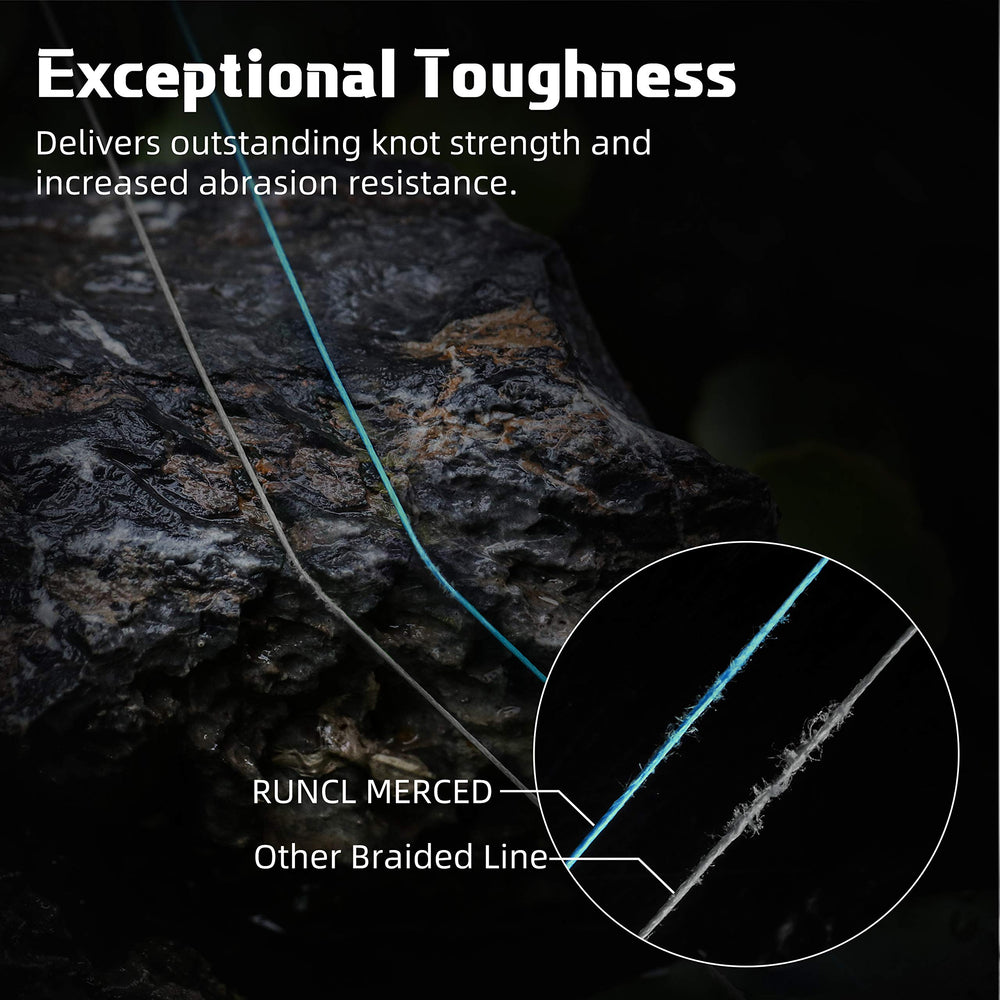 RUNCL Merced smooth finish inspires easy casting with minimal line memory.