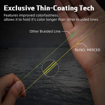 RUNCL Merced braided line in dense vegetation showing abrasion resistance