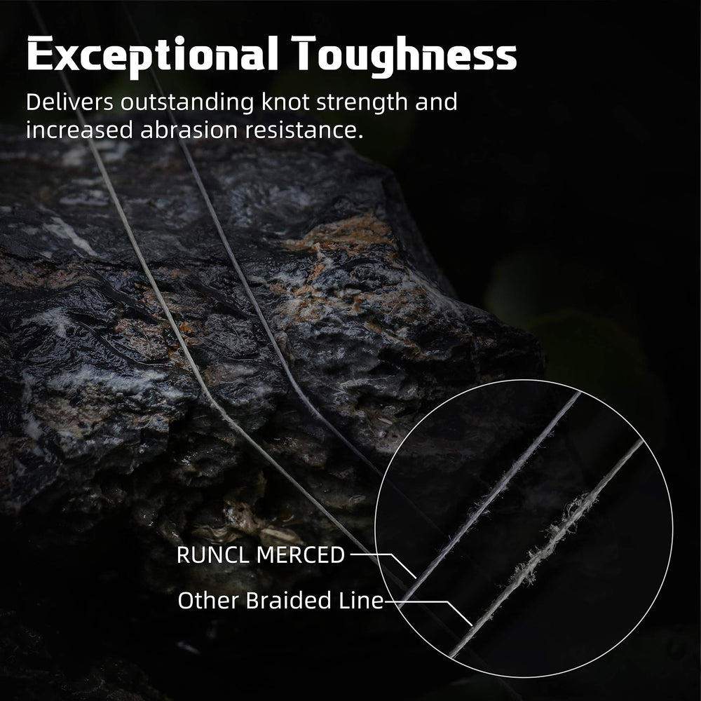 RUNCL Merced smooth finish minimizes line vibration through guides for longer casts