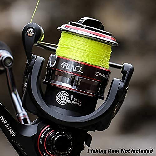 RUNCL PowerBraid hi-vis yellow spool image for easy line tracking