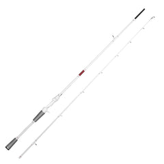RUNCL Rod Master casting rod red-white matte front view highlighting bold styling and sensitivity.