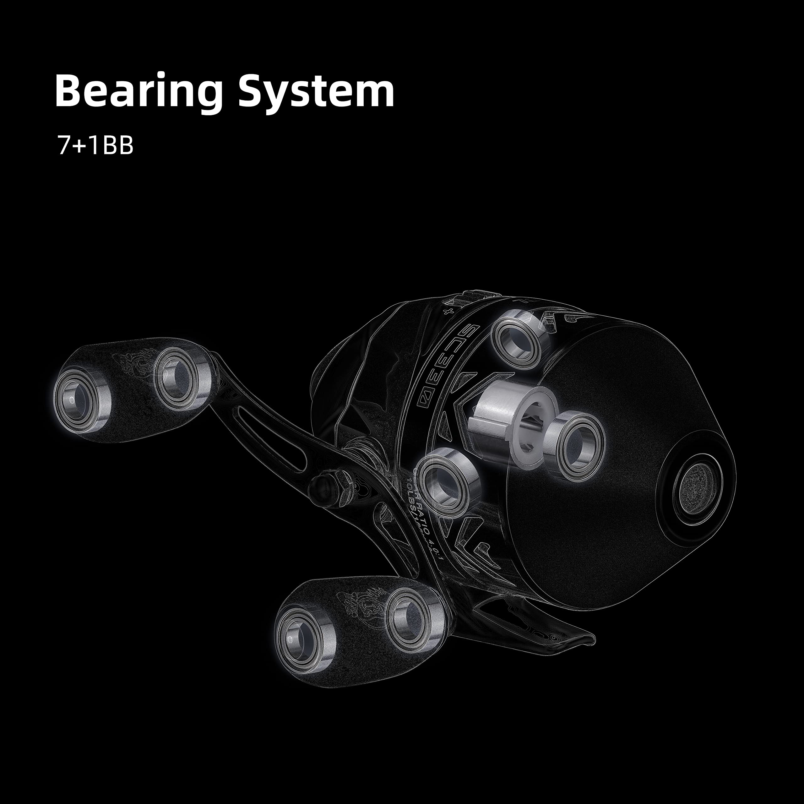 RUNCL Spincast right-side view emphasizes smooth drag control and grip.
