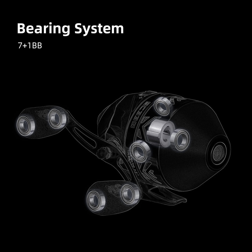 RUNCL Spincast right-side view emphasizes smooth drag control and grip.