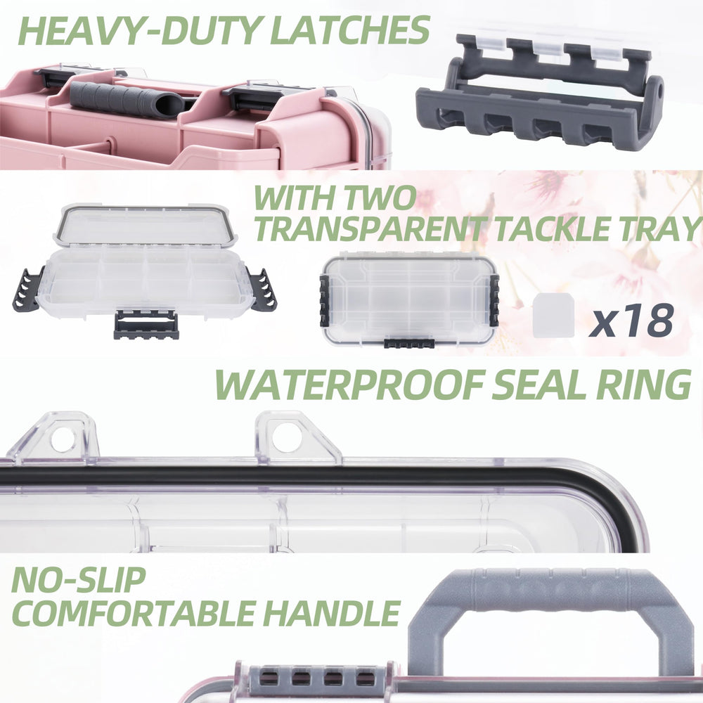 Two small tackle trays removable for flexible storage