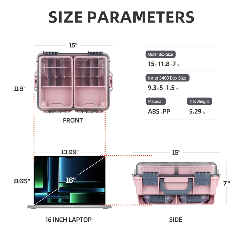Gift-ready RUNCL fishing tackle box for men and women