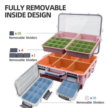 RUNCL universal tackle box thicker floating stowaway protects items on water