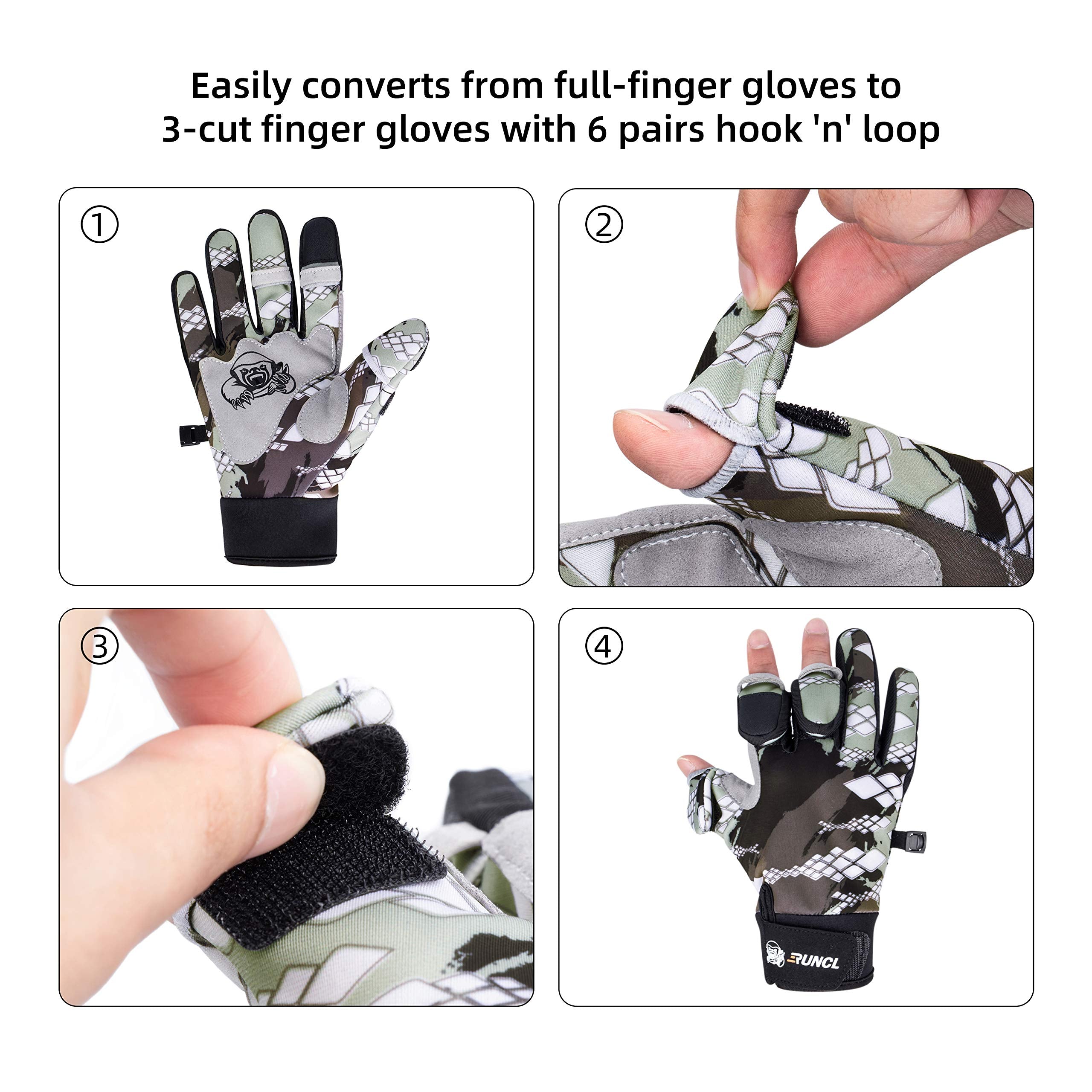 Close-up of copper-fiber touchscreen fingertip on RUNCL Raguel glove