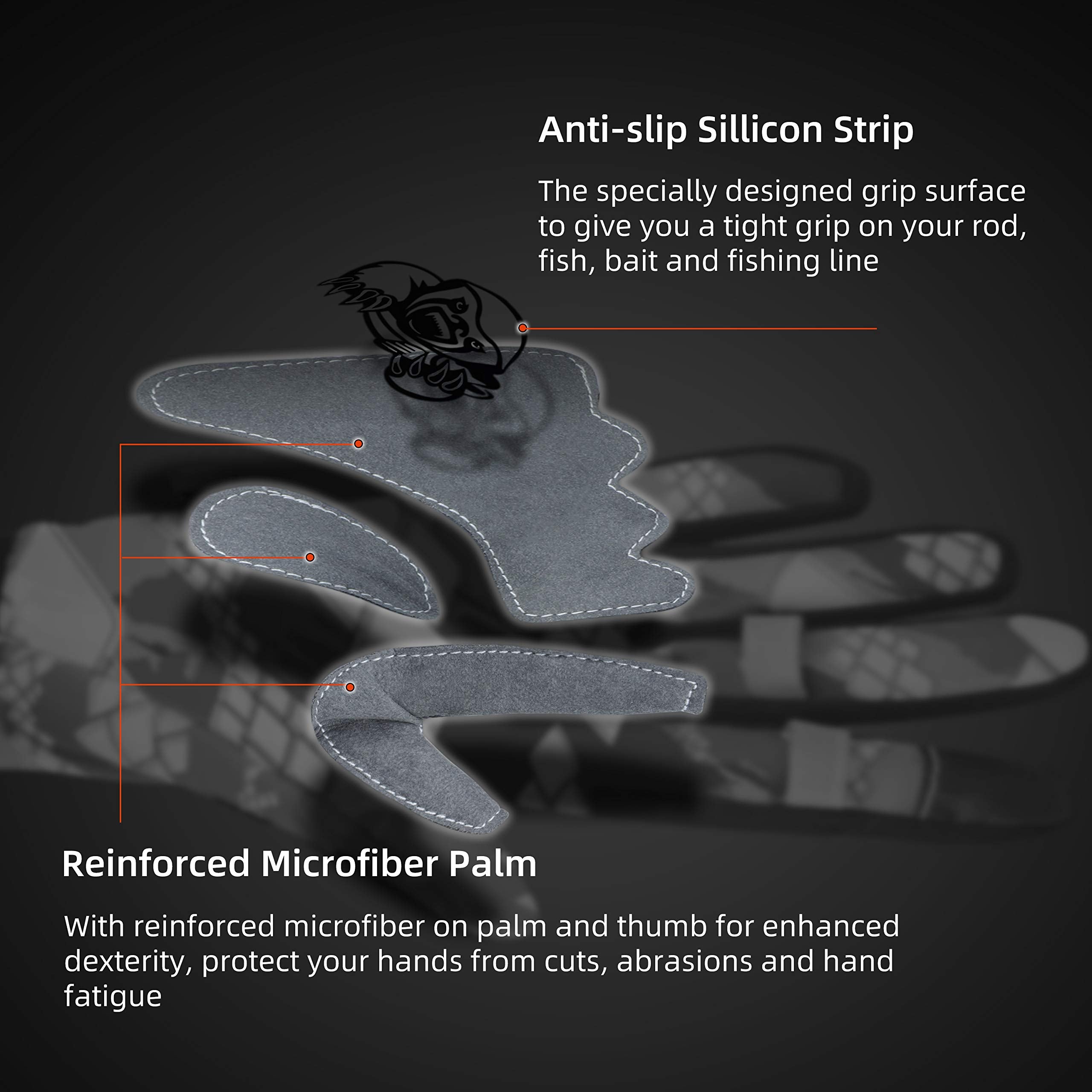 Quick-release finger loops on RUNCL Raguel fishing gloves