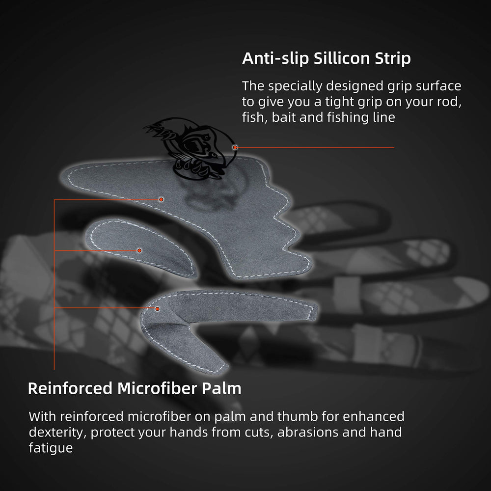Quick-release finger loops on RUNCL Raguel fishing gloves