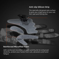 Quick-release finger loops on RUNCL Raguel fishing gloves