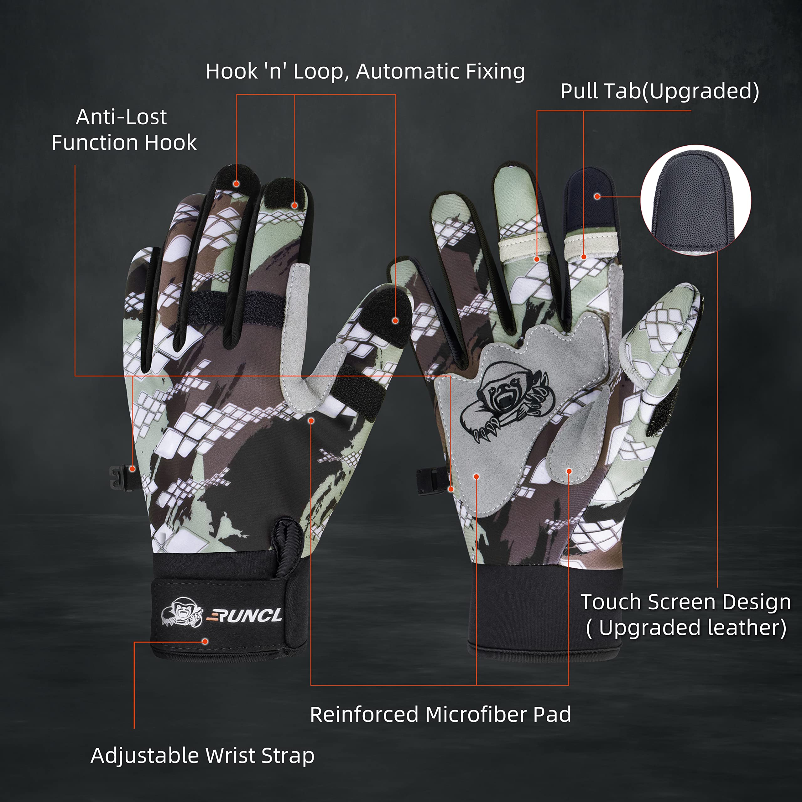 Adjustable hook-and-loop wrist strap on RUNCL Raguel gloves