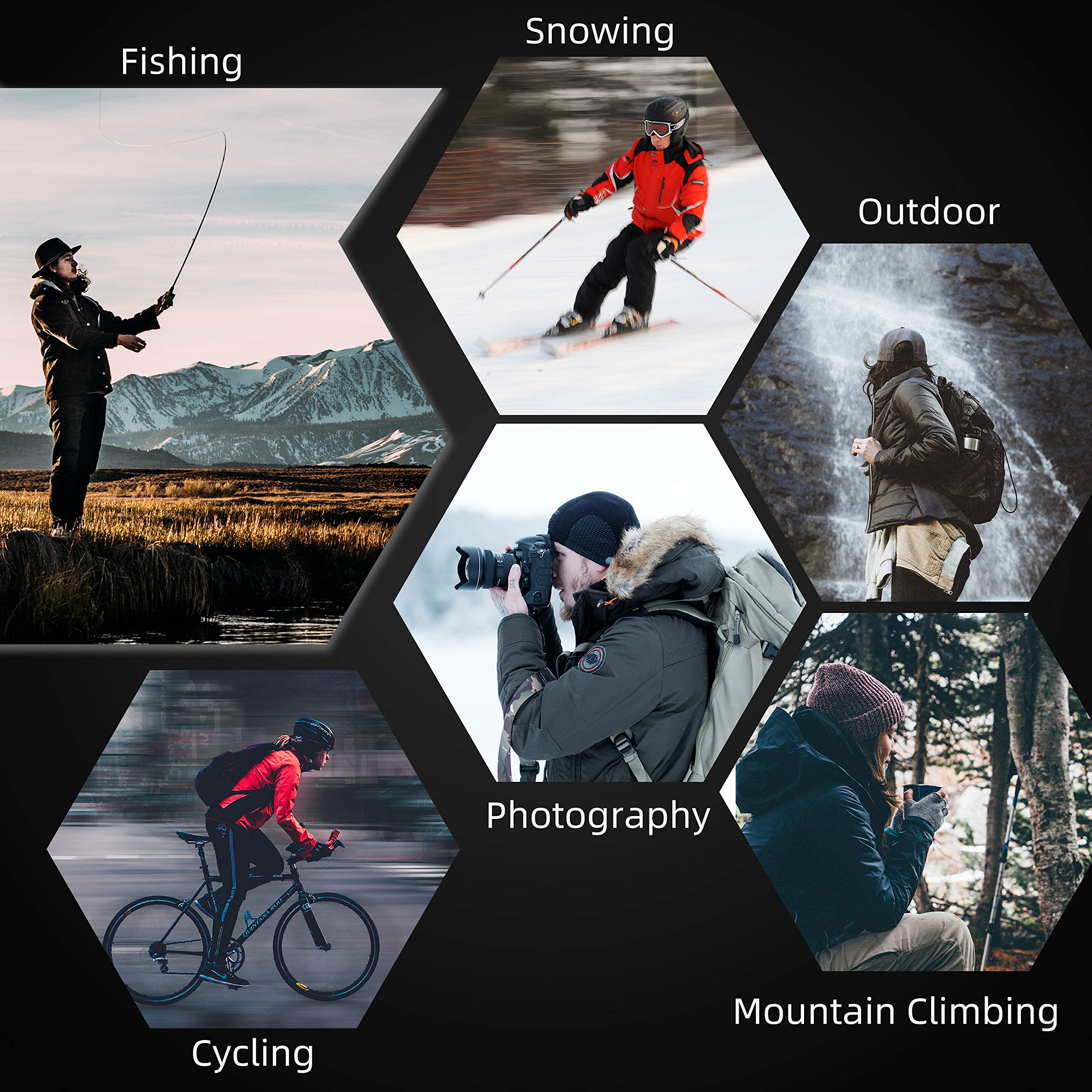 Lifestyle shot of RUNCL Raguel camouflage gloves for outdoor activities