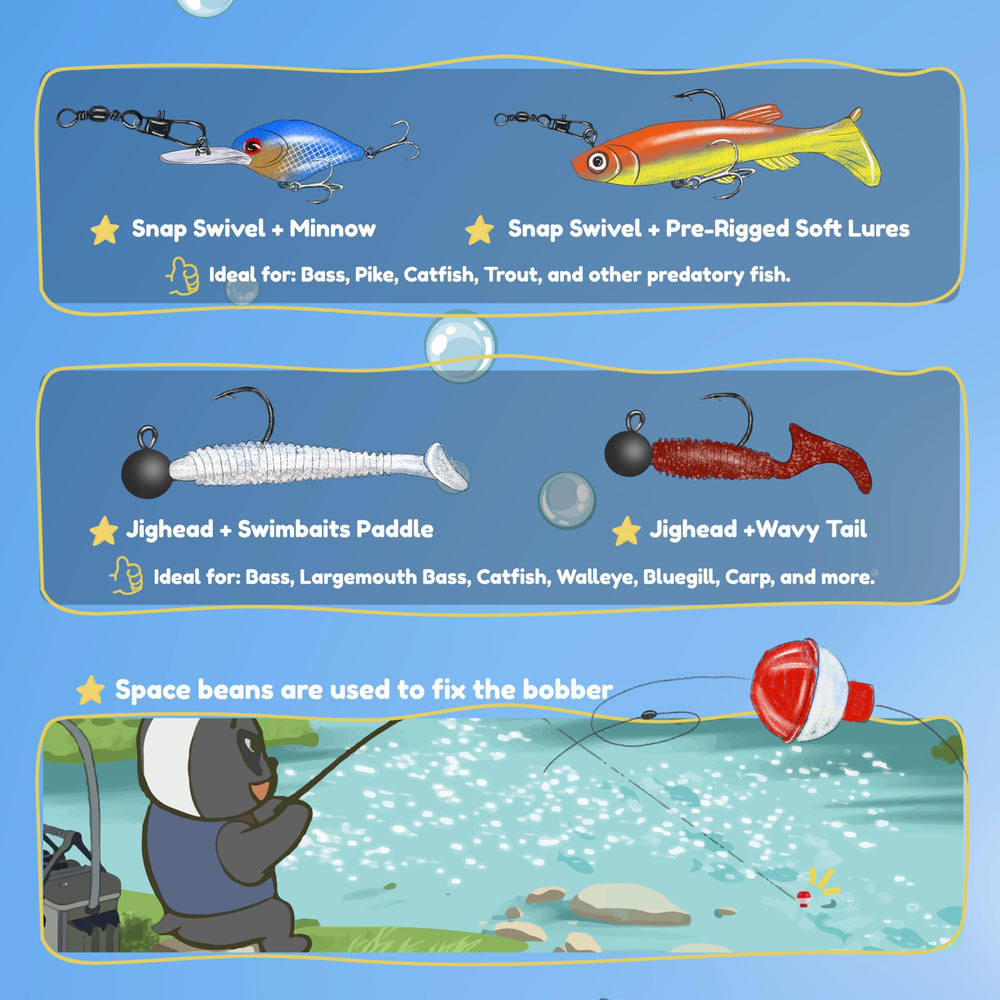 RUNCL travel bag for kids fishing kit