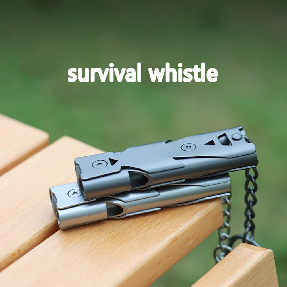 Rungeasini stainless steel pocket whistle for rugged use