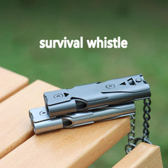Rungeasini stainless steel pocket whistle for rugged use