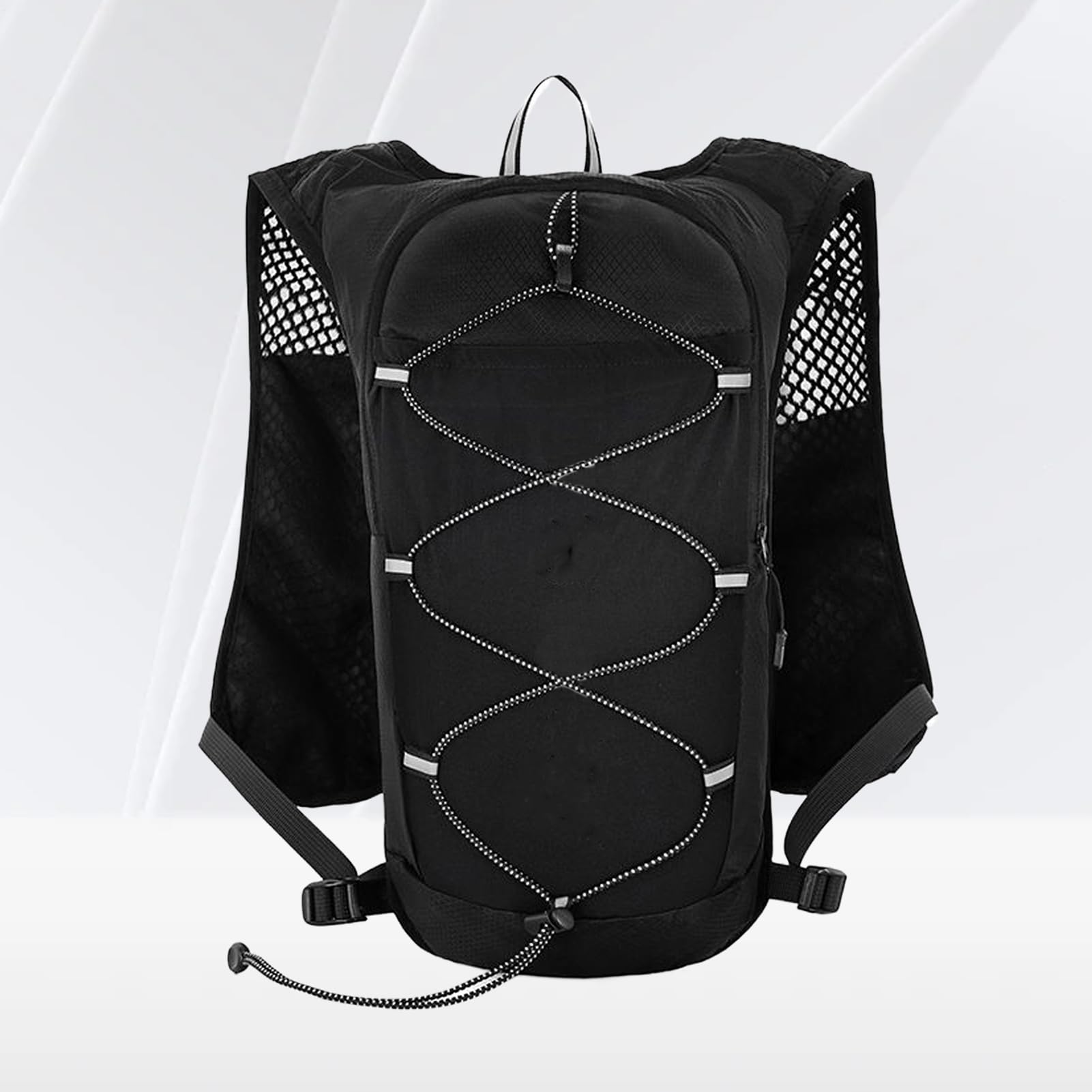 Runner Vest 3D mesh back panel enhances airflow and cooling.