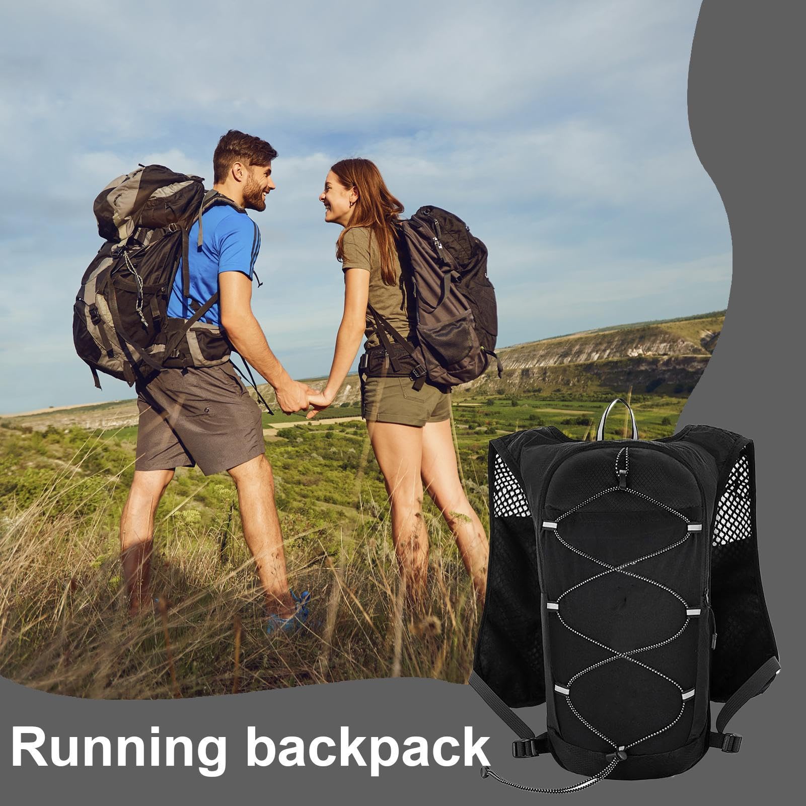 Runner Vest lightweight nylon fabric for breathable comfort on the move.