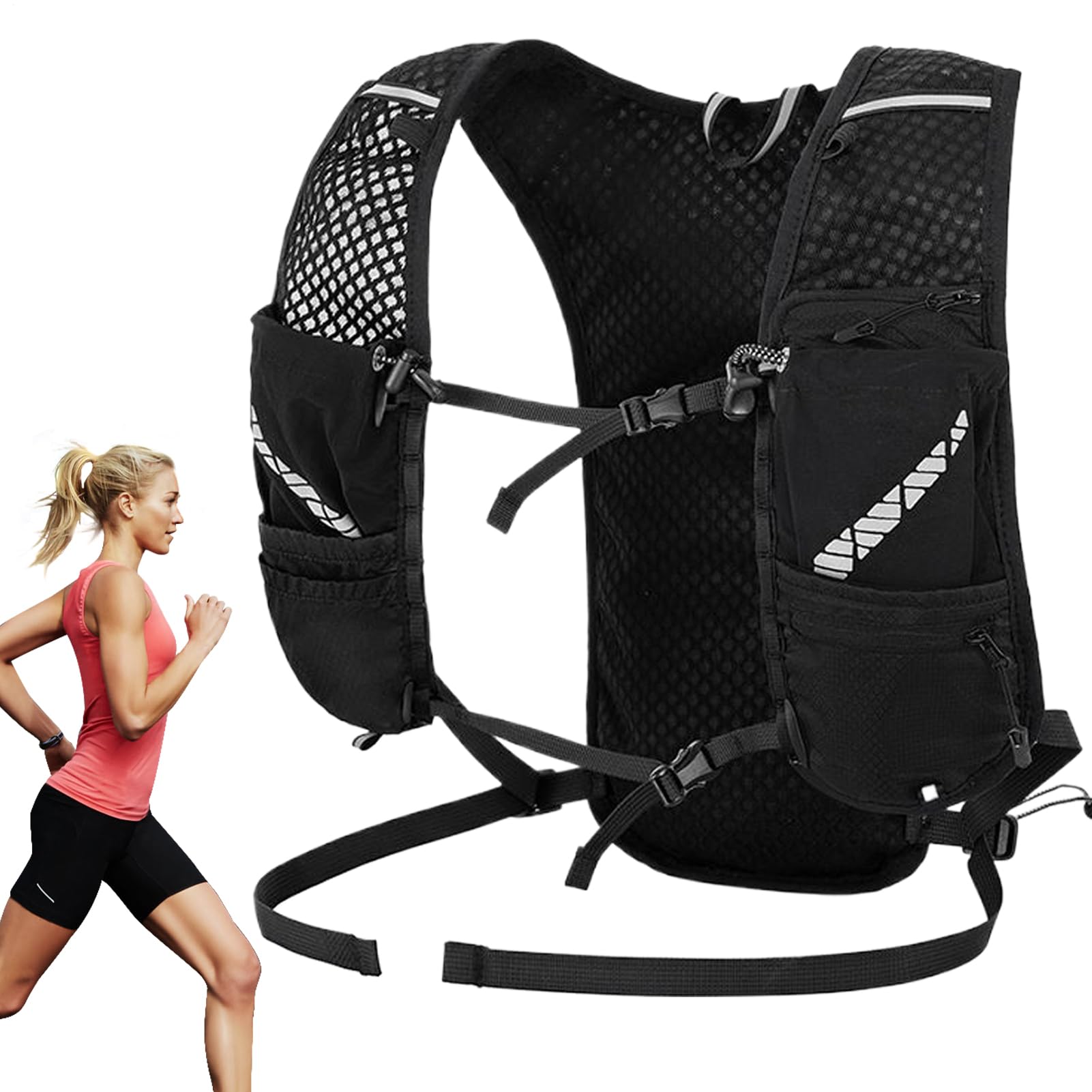 Runner Vest with reflective strip to boost night visibility during runs.
