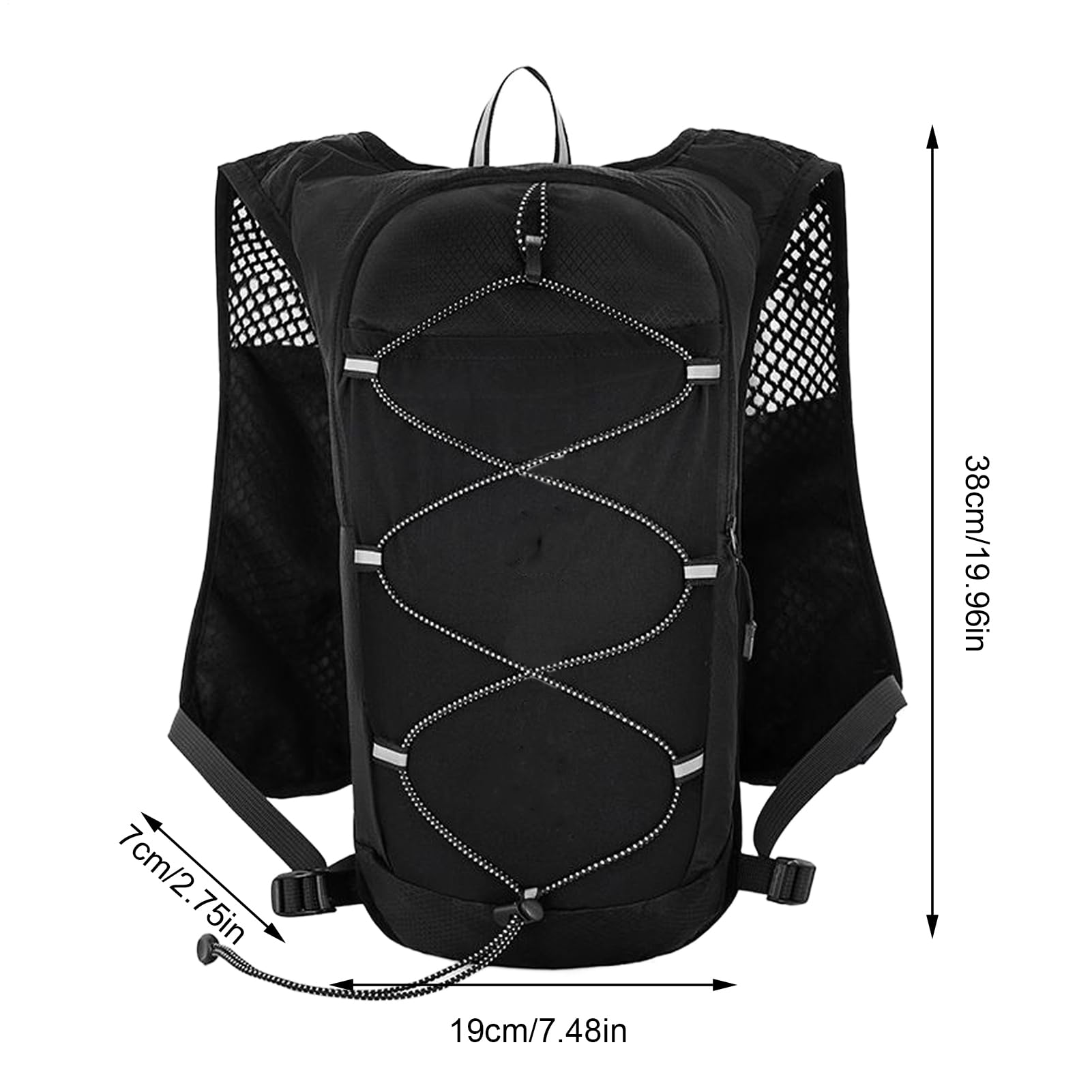 Runner Vest features a signal whistle for quick safety signaling.