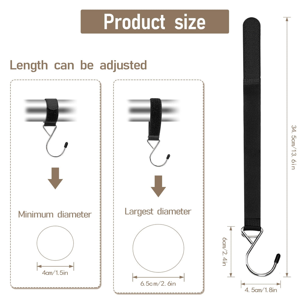 Black nylon woven strap with stainless steel hook for ice shelter coats
