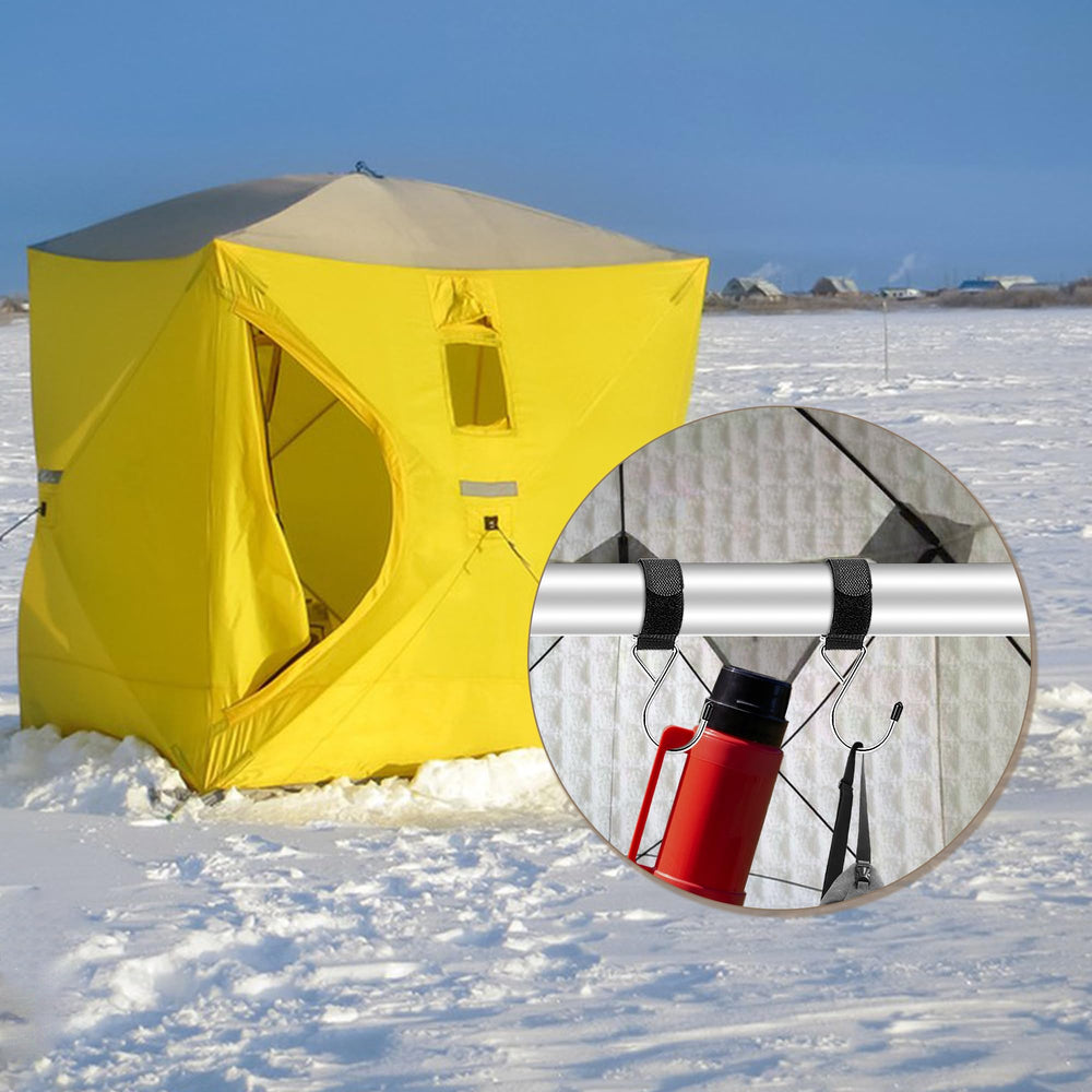 Packaged RunNico 14-piece ice fishing shelter coat hooks kit