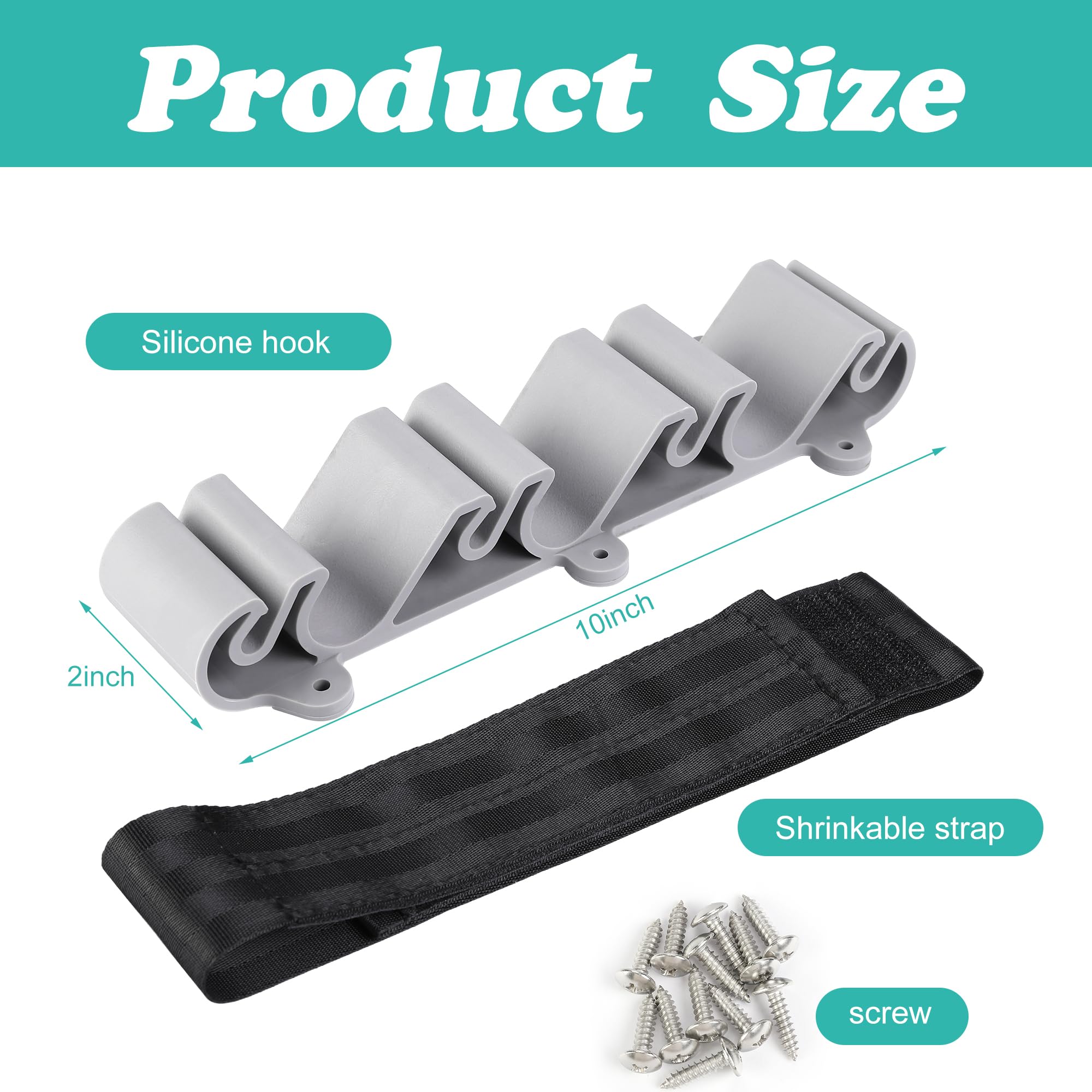 Vertical fishing rod rack storing four rod and reel combos on a boat