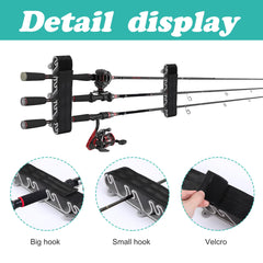 Rod holder with four vertical rod and reel configurations