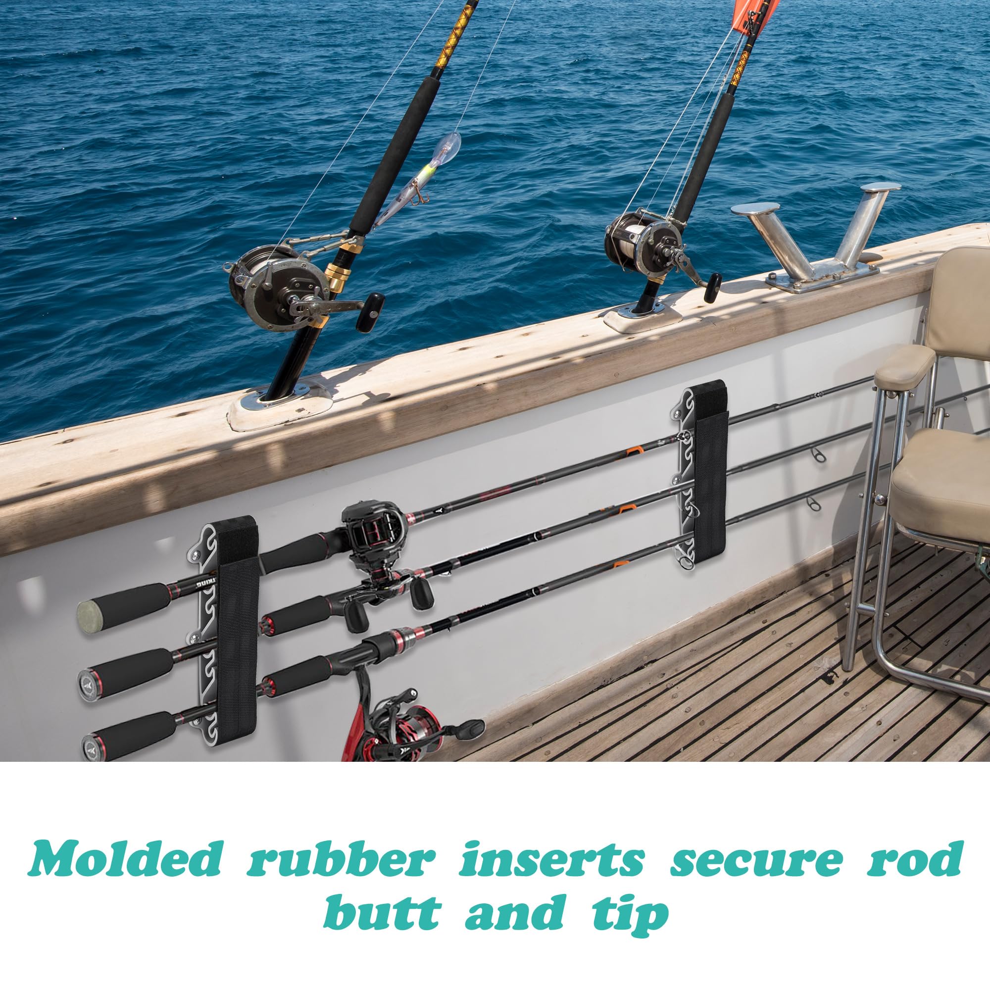 Close-up of durable rubber material used in vertical rod holder