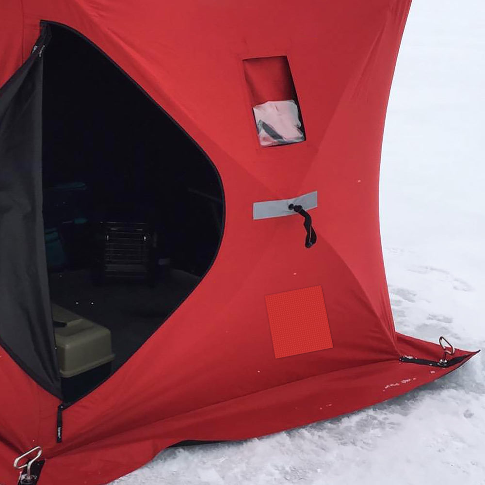 Bright red 13x13 inch patch fabric for tents