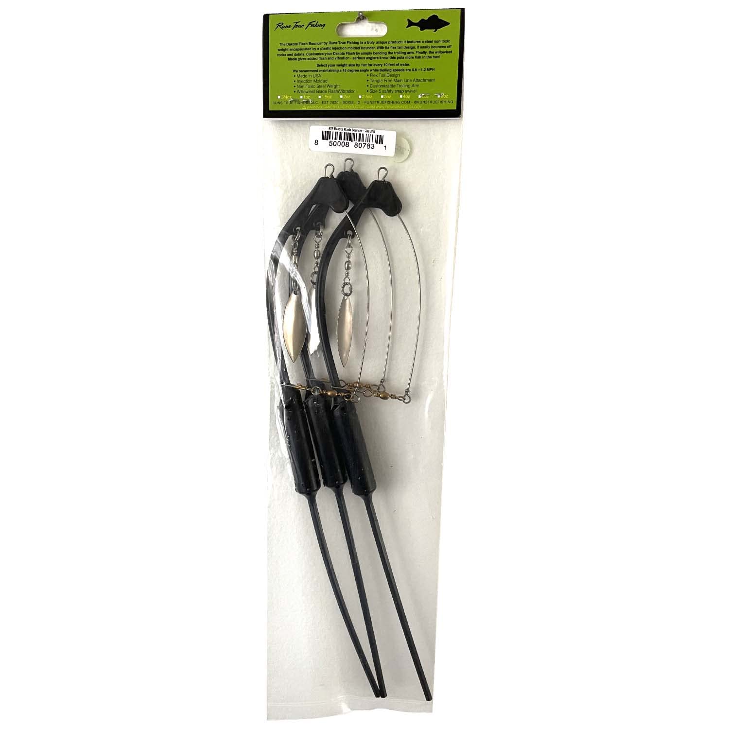 RTF Dakota Flash Bouncer with Willowleaf Blade enhances flash and vibration during retrieves
