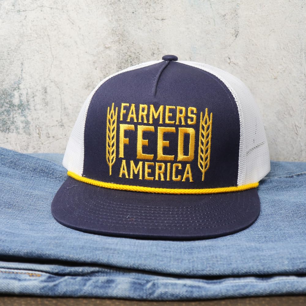 Adjustable snapback closure on Rural Cloth Farmers Feed America hat