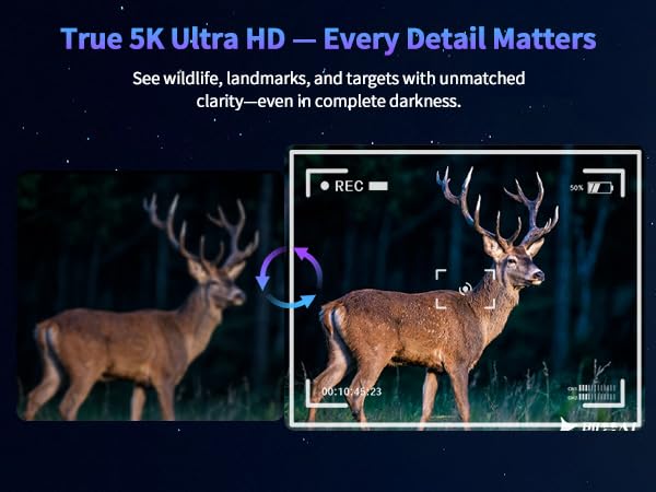 RuralRanger 3-inch HD screen display shows crisp, comfortable daytime-to-night viewing.