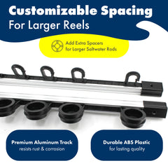 Rush Creek Creations adjustable spacing rod holder creates a tailored fit