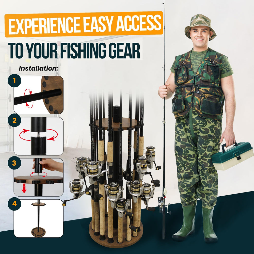 Rush Creek Creations garage storage rack keeps gear neatly stored.