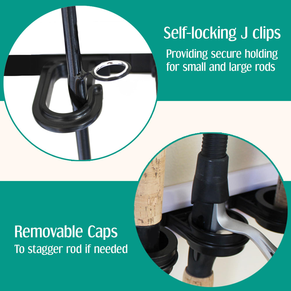 Rush Creek Creations expandable rack supports up to 12 rods in a single system.