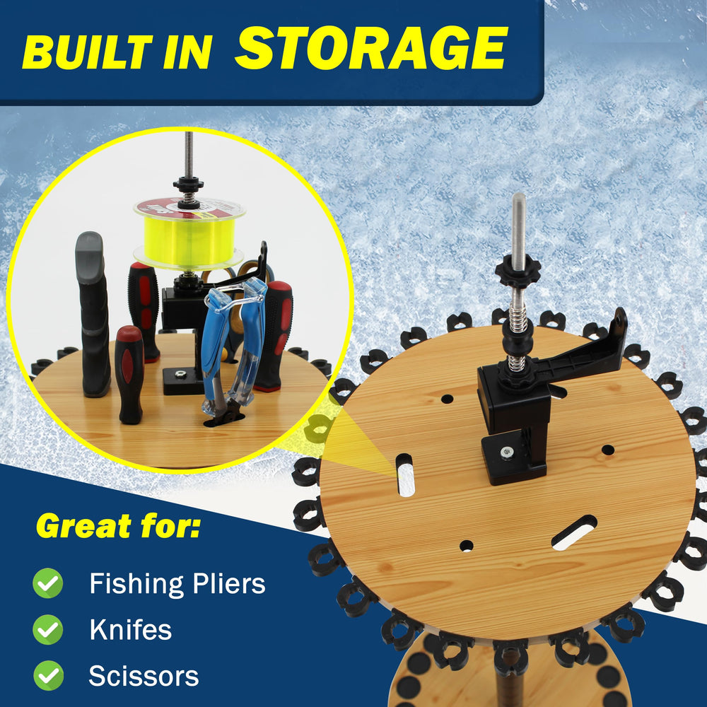 Rush Creek Creations garage-ready rack keeps rods organized and accessible during busy seasons.