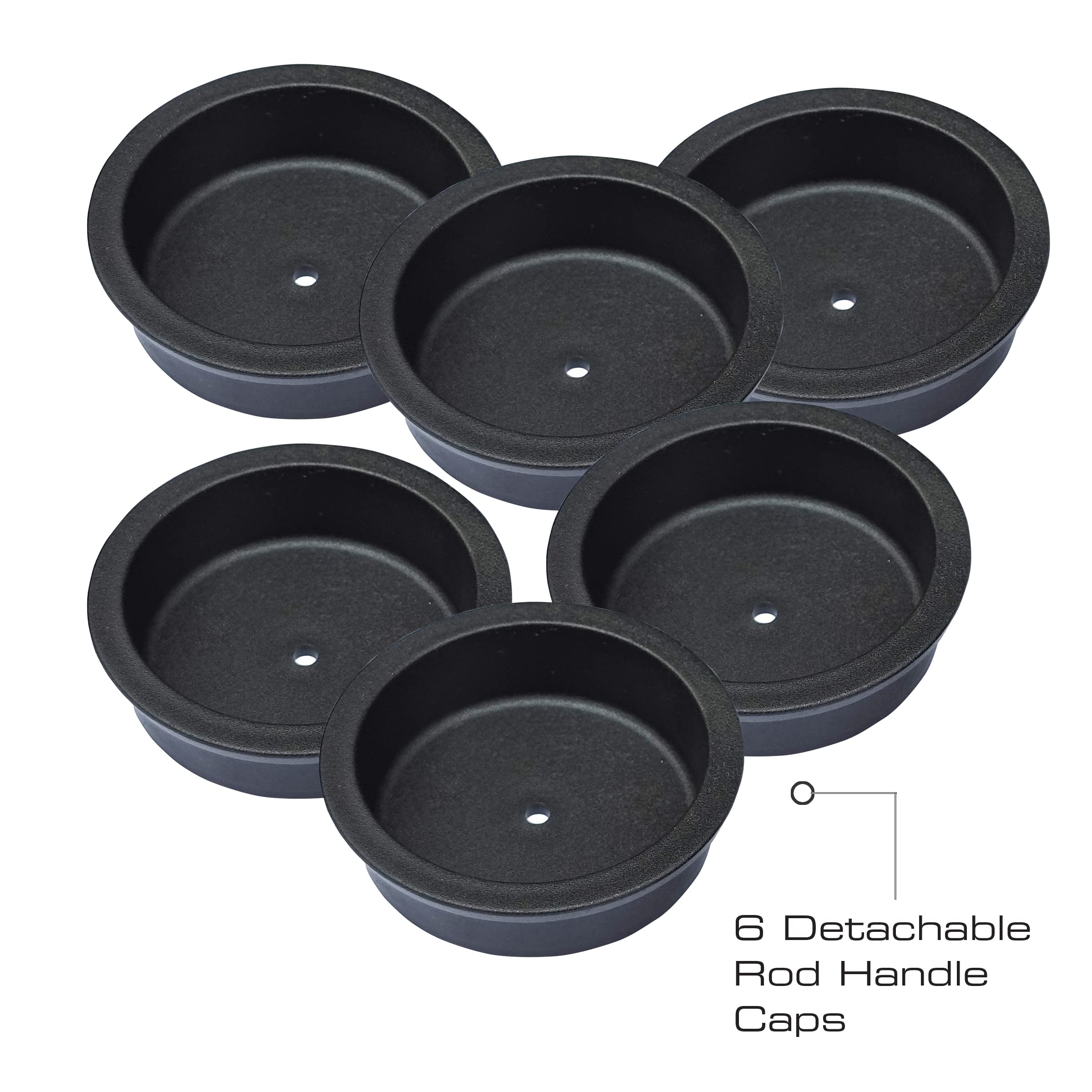 Six-rod storage helps keep rods, reels, and accessories accessible.